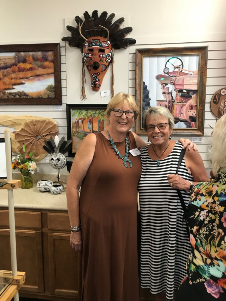 Featured artist, Sandy Burke at the First Friday Gala held on October 6, 2023.