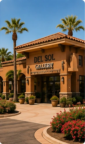 Exterior of the Del Sol Gallery in Sun City West